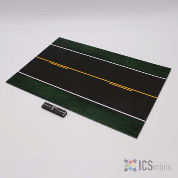 ICS00075 - Highway - Grass Shoulder - One Way Passing - Straight (4x6” Magnet)