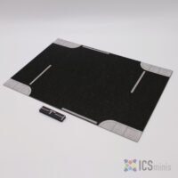 ICS00081 - Road: On-street Parking with Sidewalk, 4-Way Intersection (4" x 6" Magnet)