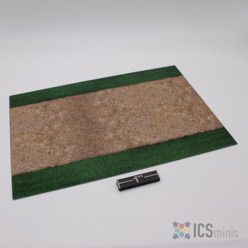 ICS00153 Gravel Road Segment Straight – 4” x 6” Magnetic Model